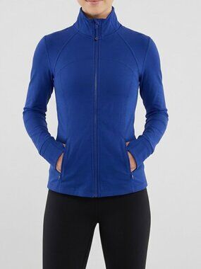 Lululemon Define Jacket Blue Size 6 Zip Up Athletic Track Jacket